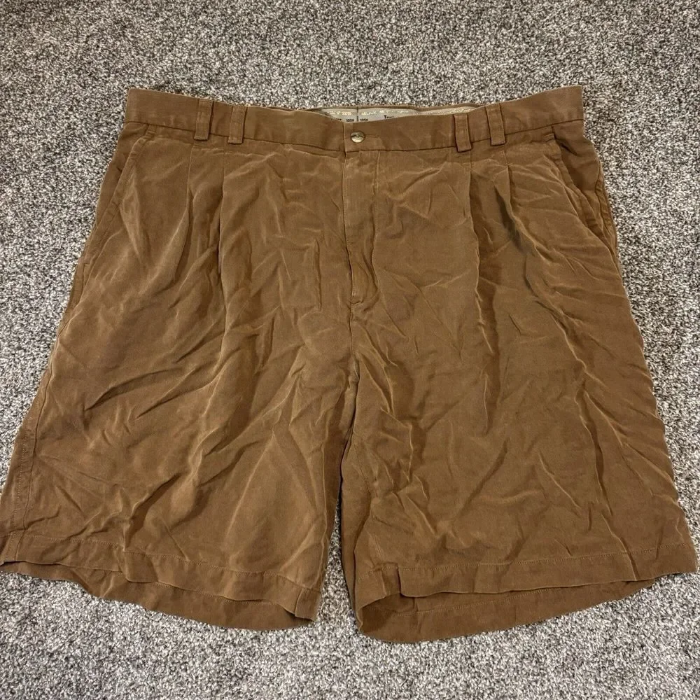 Tori Richard Bermuda Shorts Men Size 42 Brown Athleisure Golf Tencell‎